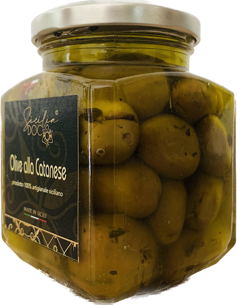 Olives vertes à la catanaise 280g