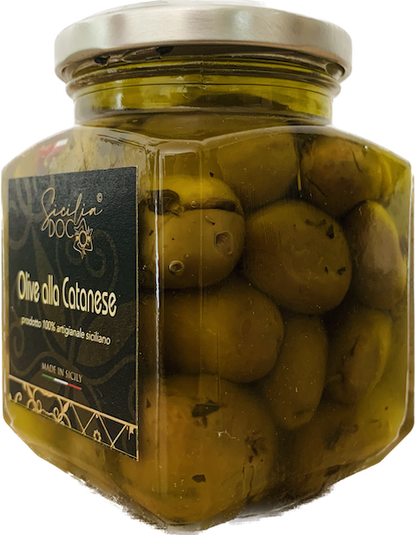 Olives vertes à la catanaise 280g