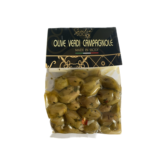 Olives vertes assaisonnées 350g